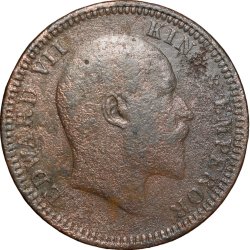 Copper 1/4 Anna of Edward VII (AD 1903) Calcutta Mint