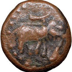 Copper 1/4 Paisa(Akhtar) of Tipu Sultan(AD 1787-99) of Mysore Kingdom Patan Mint KM121.6 Rare