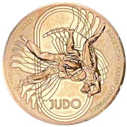 France ¼ Euro JO 2024 Paris - Judo Rare UNC Coin with Capsule #C-100