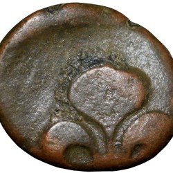Copper Doudou of INDO-FRENCH (AD 1720-1835) with Fleur-de-lis