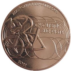France ¼ Euro JO 2024 Paris, Track cycling Rare UNC Coin with Capsule #C-101