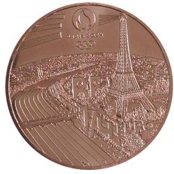 Alternative view of France ¼ Euro JO 2024 Paris, kite Rare UNC Coin with Capsule #C-99