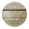 Zinc Telephone Token from France (AD 1937) with Marianne wearing a Phrygian cap facing left - Image 2