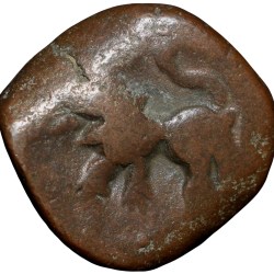 Copper Paisa of Namdar Khan(17th - 18th Cen. AD) of Hyderabad Feudatory of Elichpur with Tiger Left KM # C10a
