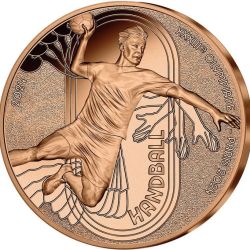 France ¼ d'euro JO 2024 Paris - handball Rare UNC Coin with Capsule #C-102