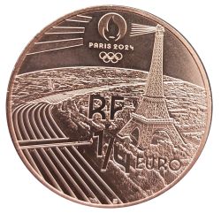 Alternative view of France ¼ Euro 2023 golf Rare UNC Coin with Capsule #C-104