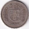 5 Francs 1933 Switzerland Silver 15 Grams Coin Rare