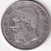 5 Francs Belgium 1868 Crown Size Silver 25 Grams Coin Rare - Image 2