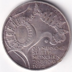 Alternative view of 10 Mark Germany 1972 Silver G Mark Coin Rare