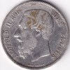 5 Francs Belgium 1872 Crown Size Silver 25 Grams Coin Rare - Image 2