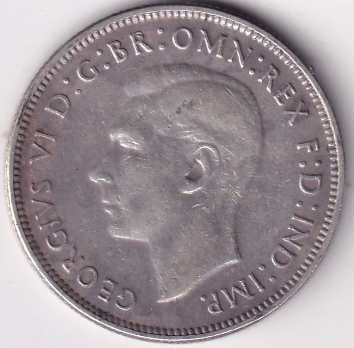 Silver Coin of 1942 Florin of Australia King George VI