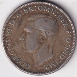 Alternative view of Silver Coin of 1947 Florin of Australia King George VI