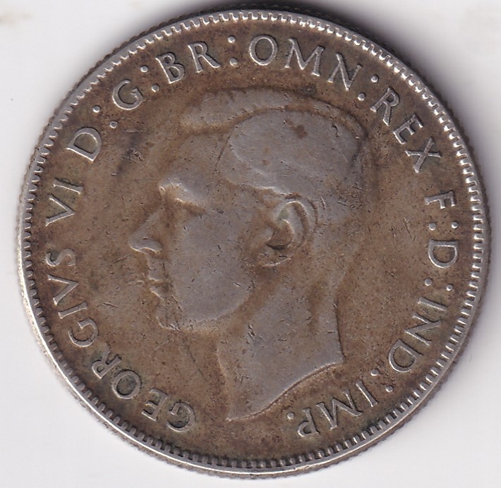 Silver Coin of 1947 Florin of Australia King George VI