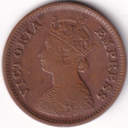 Alternative view of British India Victoria 1/2 Pice 1901 Rare Coin