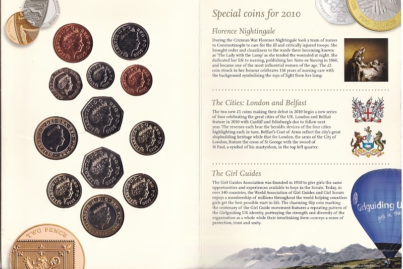 2010 UNC 12 Coins Collection Royal Mint United Kingdom Rare Set