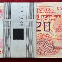 20 RUPEES OLD ISSUE GOVERNOR R.N.MALHOTRA UNC SERIAL PACKET