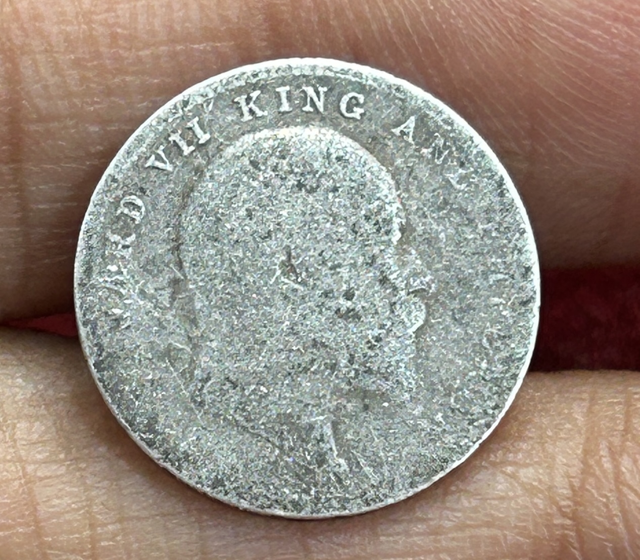 British-India Two Annas 1904 (Edward) Rare Silver Coin#K-211