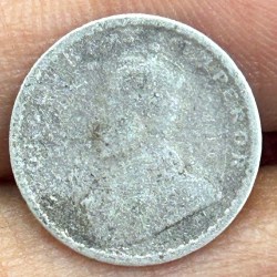 Alternative view of British-India Two Annas 1917 (George V) Rare Silver Coin#K-213