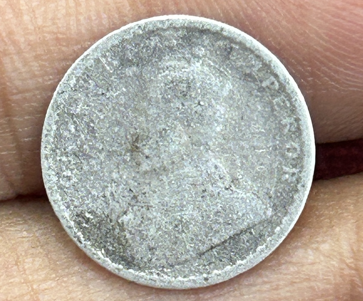 British-India Two Annas 1917 (George V) Rare Silver Coin#K-213