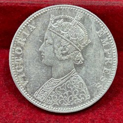 Alternative view of India - British 1 Rupee 1888 - Victoria Rare Silver UNC Coin #C-74