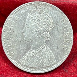 Alternative view of India - British 1 Rupee 1875 - Victoria Rare Silver UNC Coin #C-83
