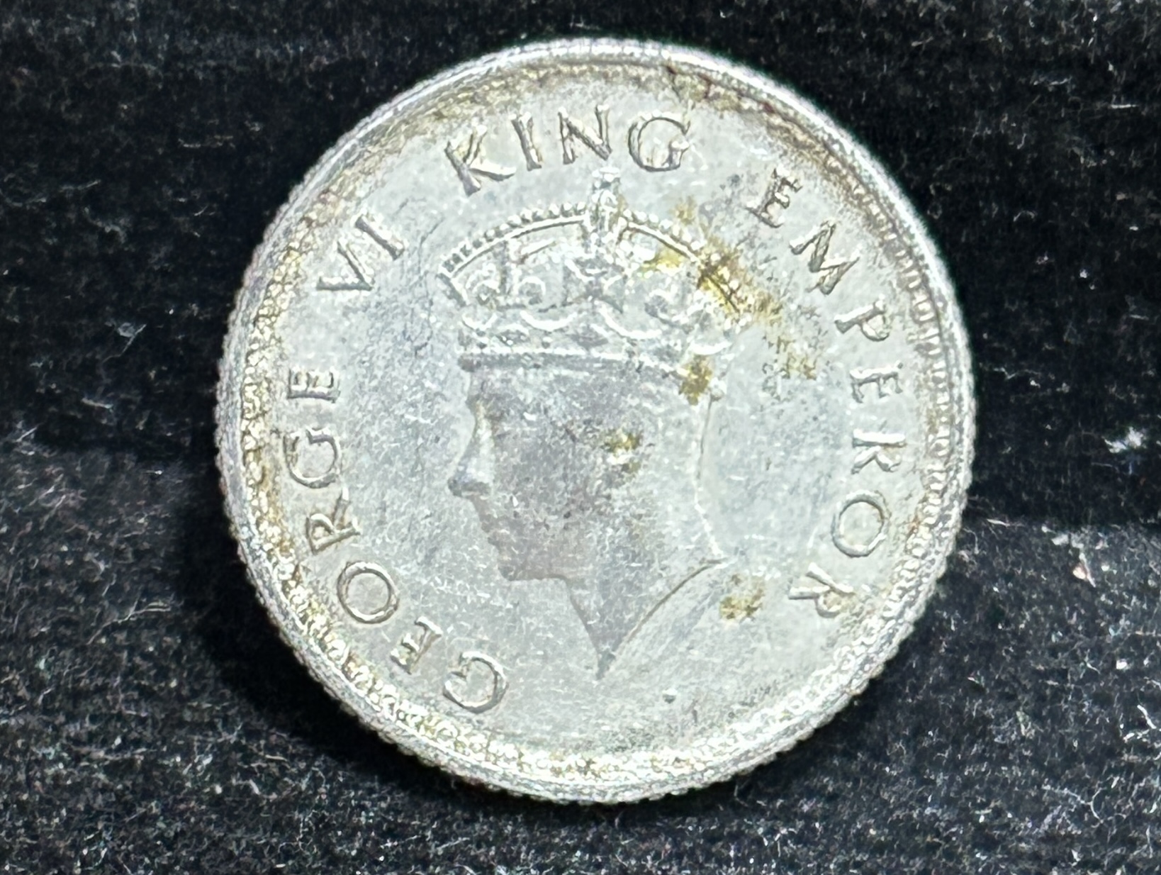 India - British ¼ Rupee 1939 - George VI Full Silver Rare Coin #S-47