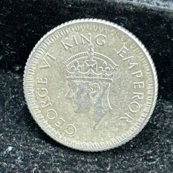 Alternative view of India - British ¼ Rupee 1942 - George VI Silver rare UNC Coin #S-59