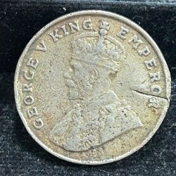 Alternative view of India - British 8 Annas 1919 - George V Rare Coin # C-84