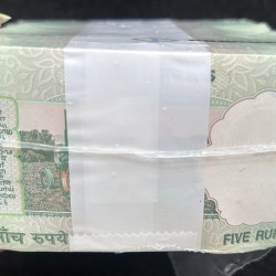 Alternative view of 5 RUPEES PACKED RIM NORMALLY WAX CUTTING 1000 NOTE PACKED RIM