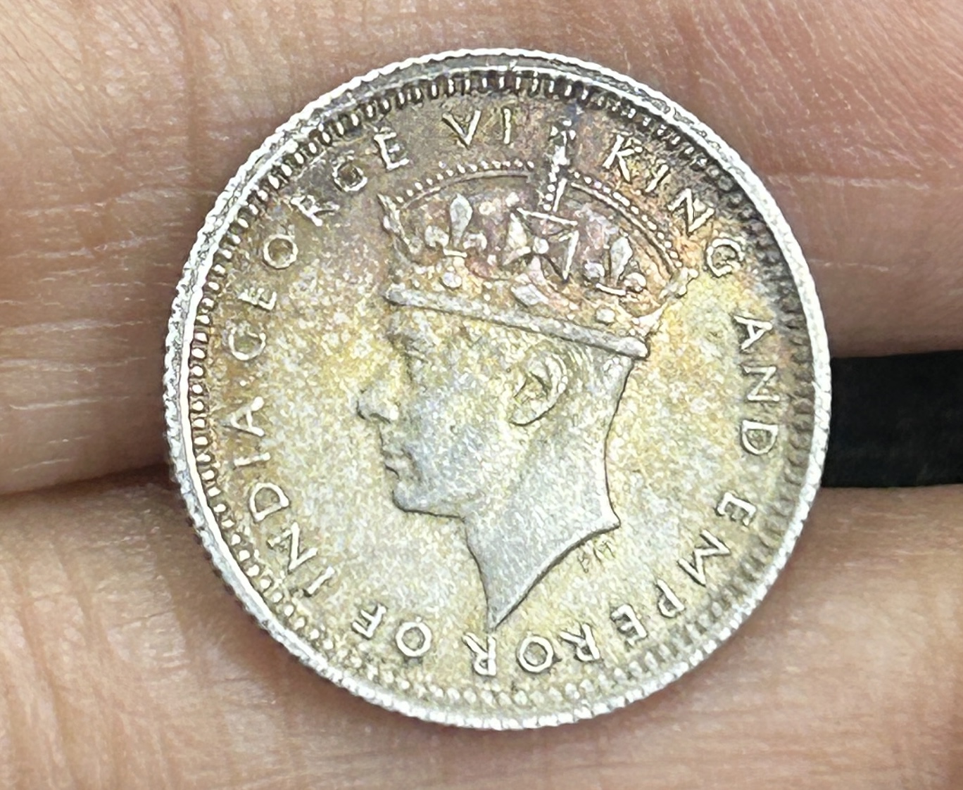 British Malaysia › Malaya 5 Cents 1941 - George VI Rare Silver Coin #S-63