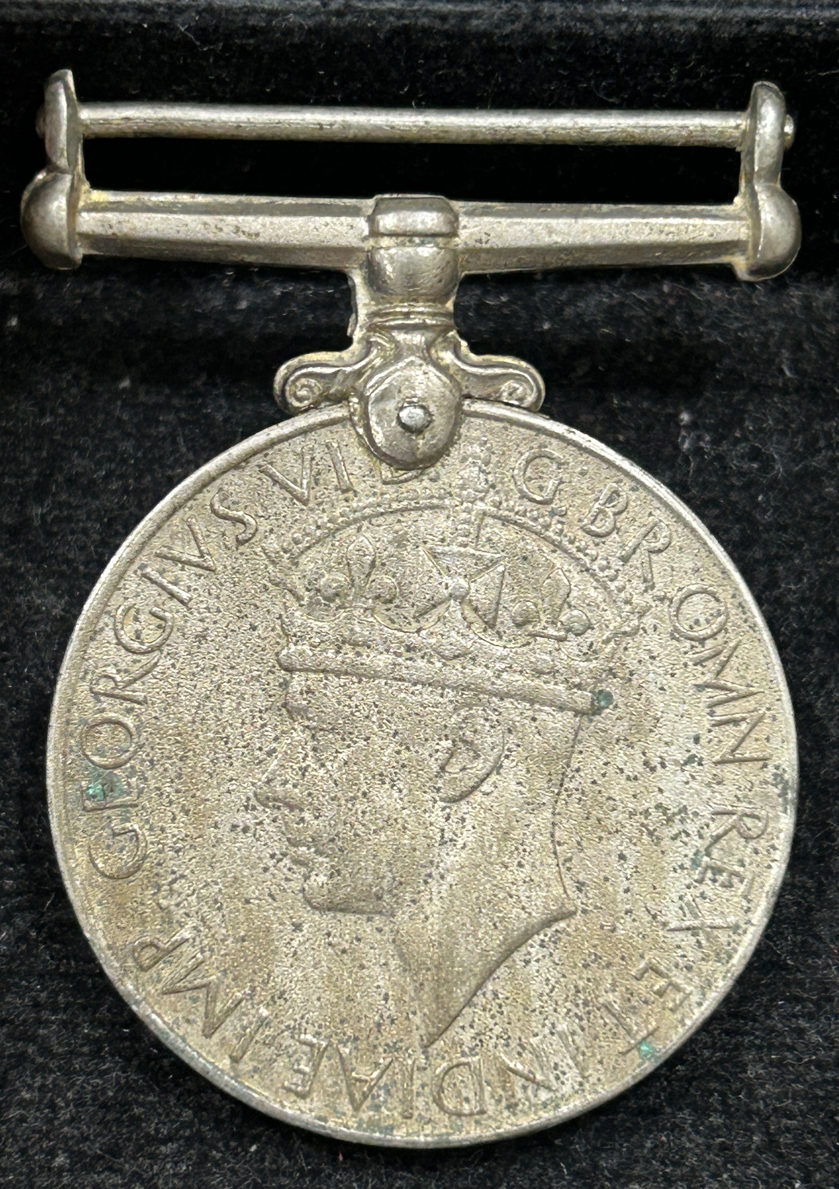 India Full Map 1939-1945 George VI Rare Named Medal#S-74