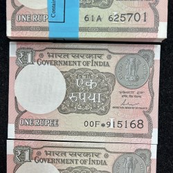1 Rupees 2017 Rare UNC Serial Packet (Last Two Note Star) 786 Missing Packet