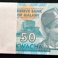 Malawi 50 kwacha Rare GEM💎 UNC Serial Packet