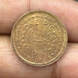 Pakistan 1 Pie 1957 Rare Coin#N-486