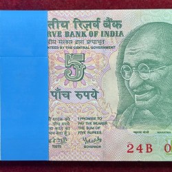 5 RUPEES GANDHI GOVERNOR Y.B.REDDY RARE SERIAL PACKET WITH FANCY NUMBER ENDING 786