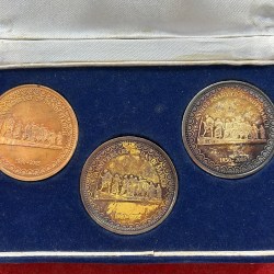 Alternative view of (5 ANNIVERSARY OF DANDHI MARCH 1930-2005) MAHATMA GANDHI 3 DIFFERENT METAL RARE SET WITH BOX