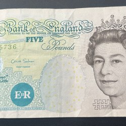 United Kingdom โบ England 5 Pounds - Elizabeth II Elizabeth Fry Rare Note #B2