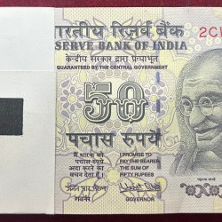 50 Rupees Parliament Old Issue Governor Urjit Patel Rare Gem 💎 Unc Serial Packet