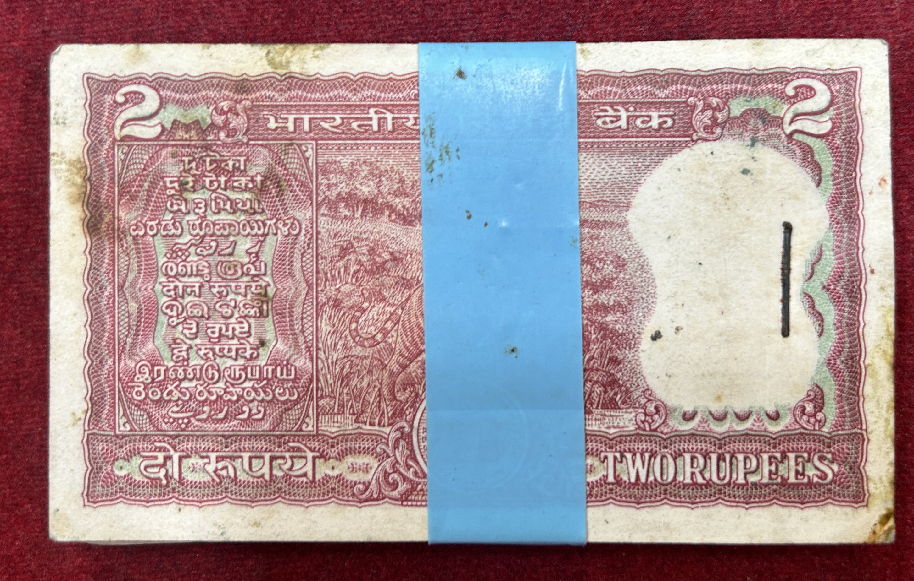 2 Rupees Tiger Issue Governor R.N Malhotra Rare Serial Packet With (Fancy Number 738738 + Ending 786)