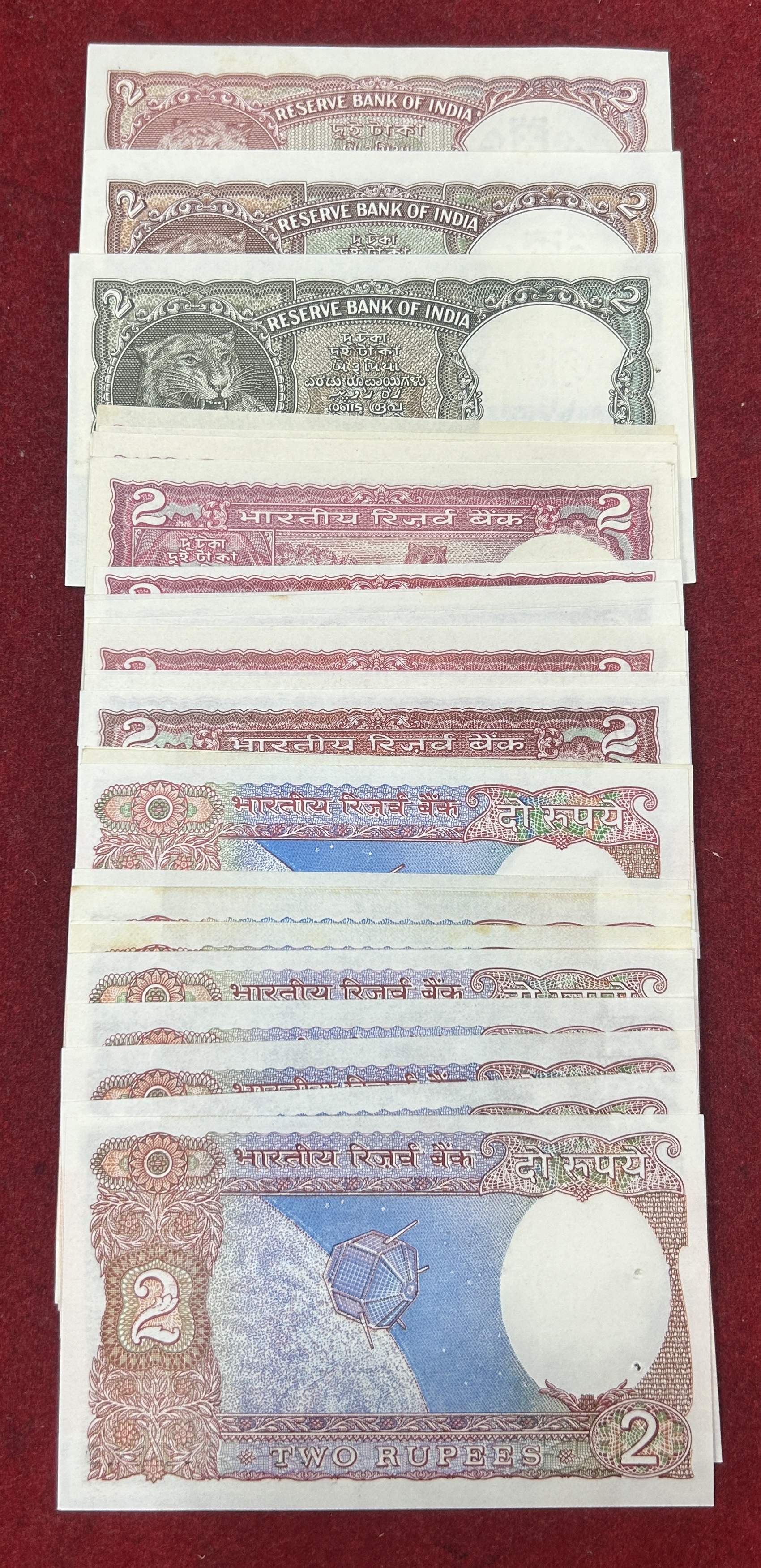 34 Note Signature 2 Rupees UNC Set (See Description) #A-1