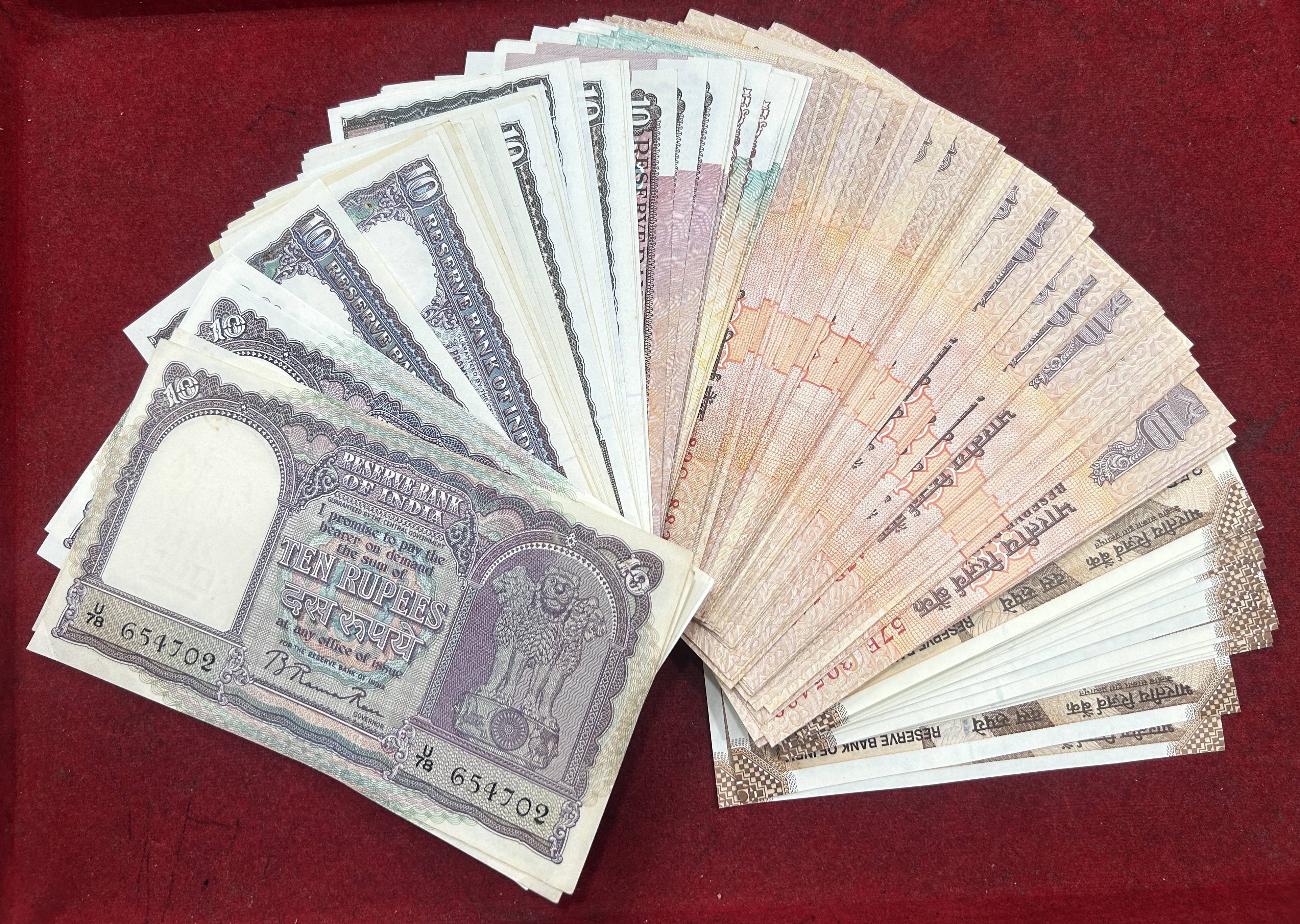 154 Note Signature Set 10 Rupees UNC { SEE Description } โฃ