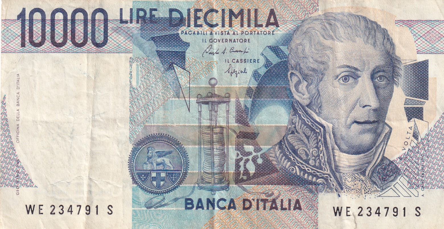 Italy 10 000 Lire Volta lowest Price Note #B2