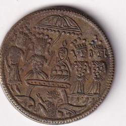 Alternative view of Hanuman Flying Brass Old Token 100% Original Rare Token #k-153