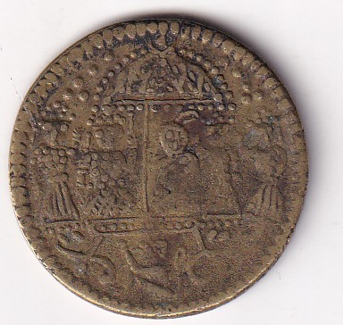 Hanuman Flying Brass Old Token 100% Original Rare Token #k-157