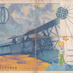 Alternative view of France 50 Francs - Saint-Exupéry Rare Note #B2