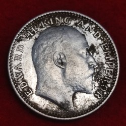 Alternative view of RARE HALF RUPEE SILVER COIN KING GEORGE VII YEAR 1909 CALCUTTA MINT
