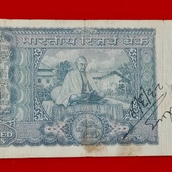 Alternative view of 100 RUPEE GANDHI ISSUE NOTE SERIAL NO. 766455