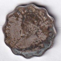 Alternative view of British- India 1 Anna 1915 (George V) Rare Date Coin #k-222