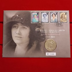 Ex Rare 5 Pounds Proof Coin Her Majesty Queen Elizabeth The Queen Mother 1900-2002 Royal Mint