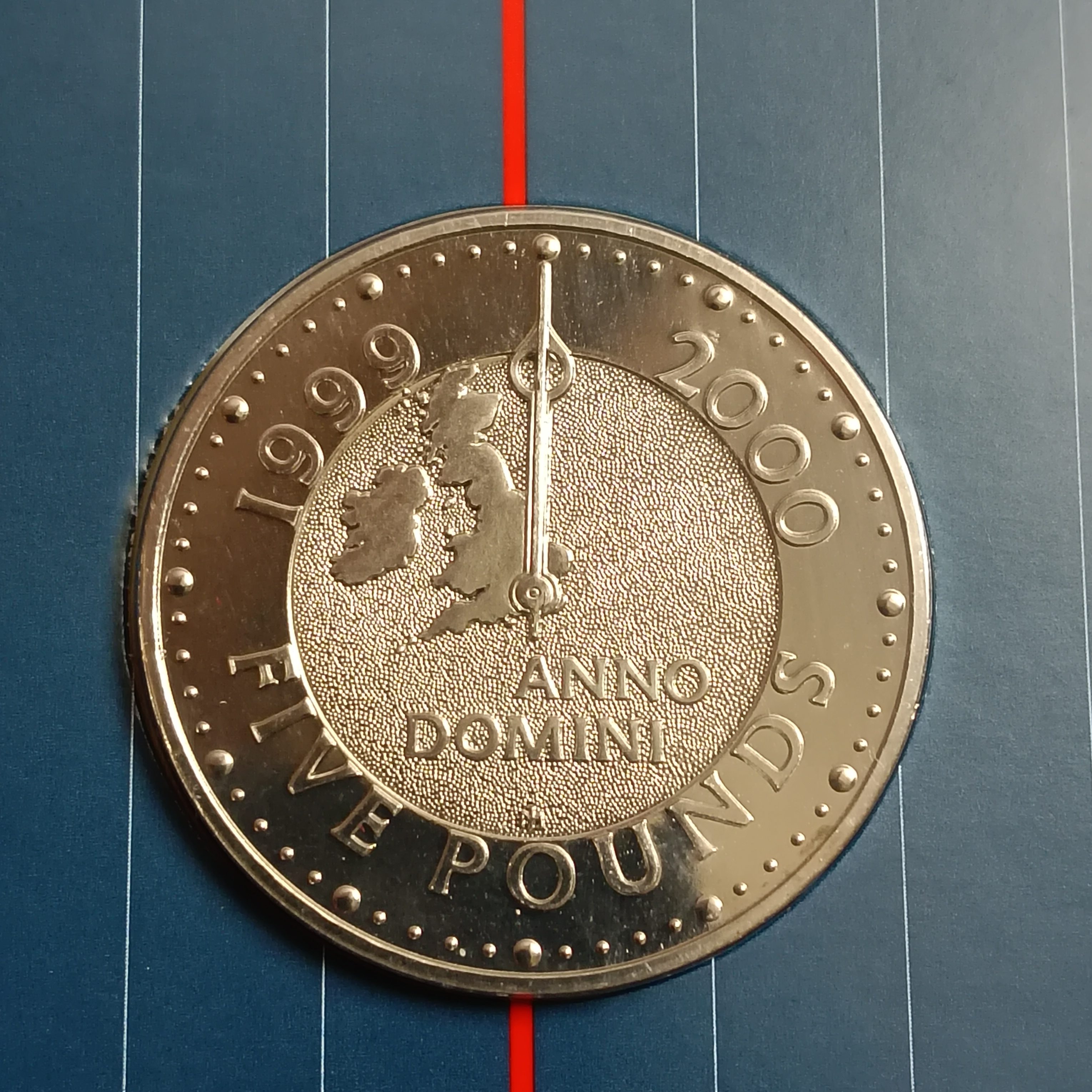 Extremely Rare Queen Elizabeth Five Pounds ANNO DOMINI 1999-2000 GMT Proof Coin Royal Mint - Image 5